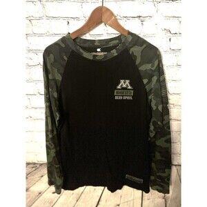 Minnesota Golden Gophers Adult Men Military‎ OHT Colosseum Long Sleeve Shirt L